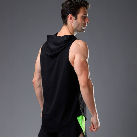 Set X3 Remeras Musculosas C/capucha Training Fitness Vst016015-m