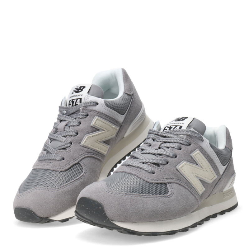Championes de Hombre New Balance 574 Gris - Blanco Hueso