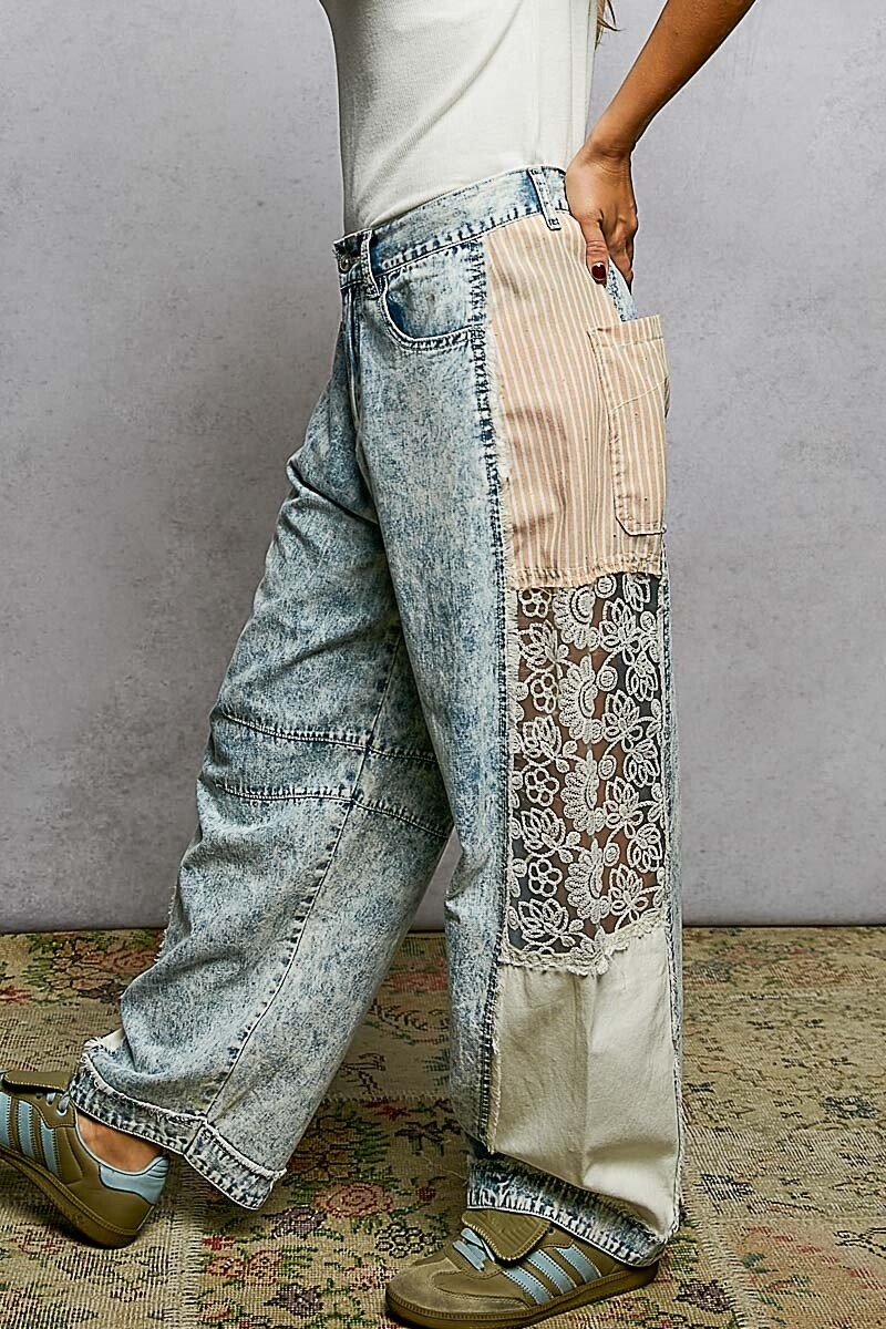 PANTALON BARREL Denim