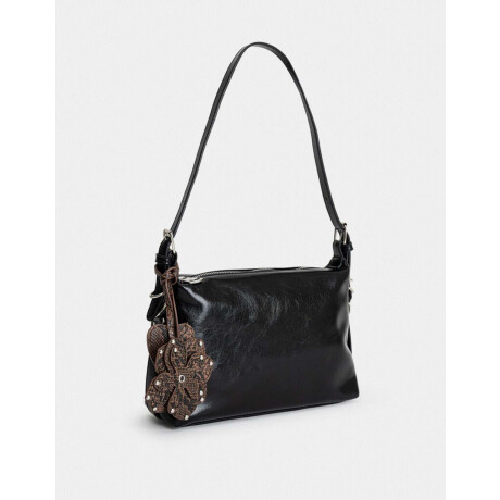 Bandolera Con Charm Negro