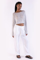 CROP SWEATER Silver
