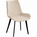 Silla de comedor Tapizada ecocuero Beige