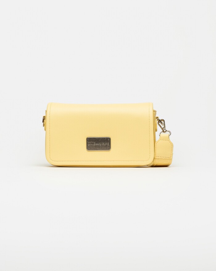 Bandolera Air en efecto cuero graneado Amarillo