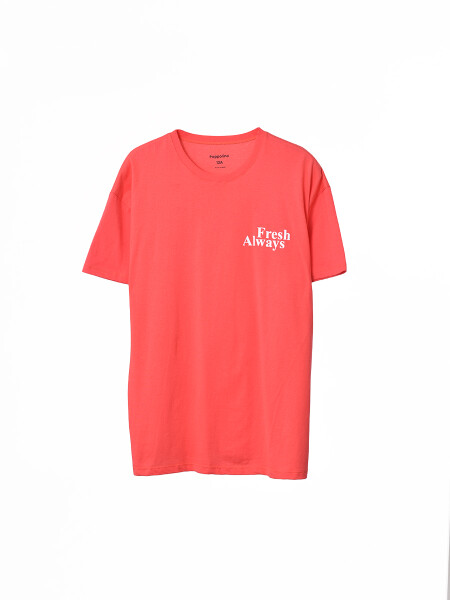 REMERA OVER ESTAMPA ROJO