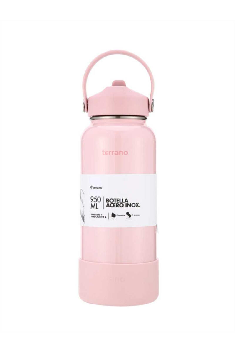 BOTELLA TÉRMICA TERRANO 950ML ROSA METALIZADO RT