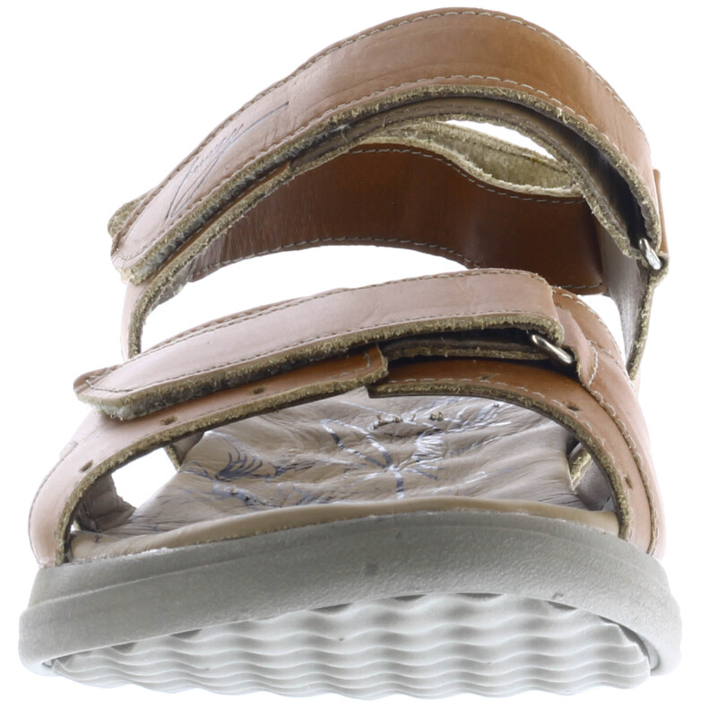 Sandalias de Mujer Freeway Casual c/Velcro Marrón Fósil - Marrón Whisky