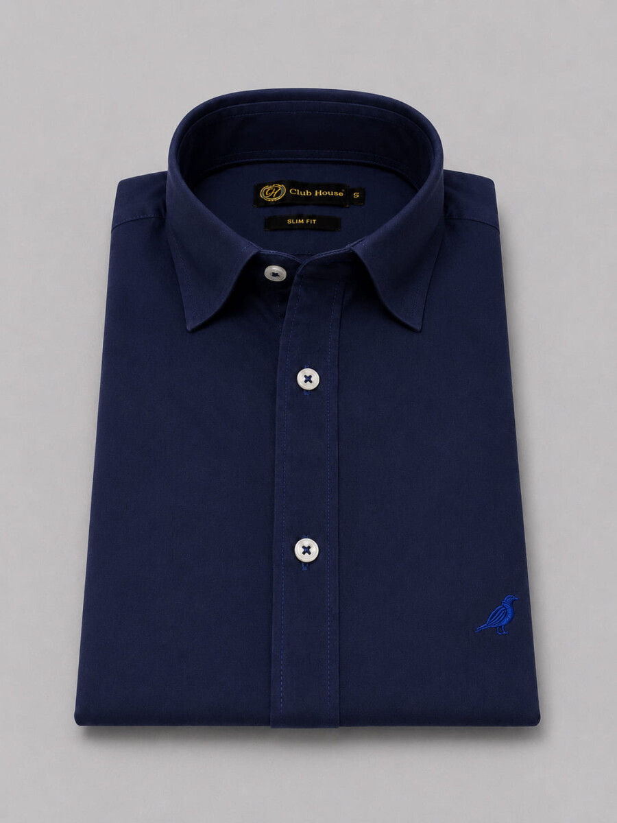 Camisa Cotton Twill Slim Fit - Navy 