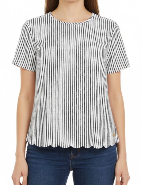 BLUSA A LA BASE Raya negra