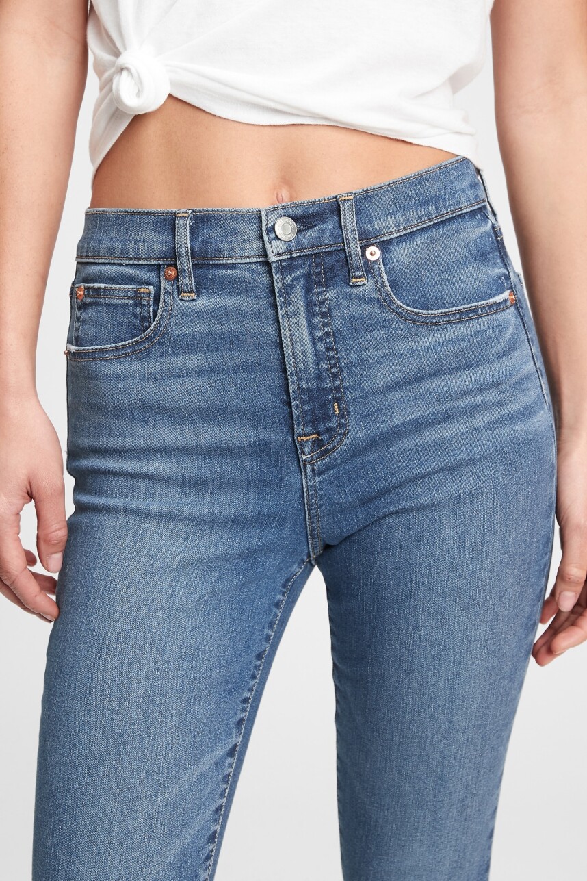 Jean Skinny Tiro Alto Mujer Medium Indigo 20