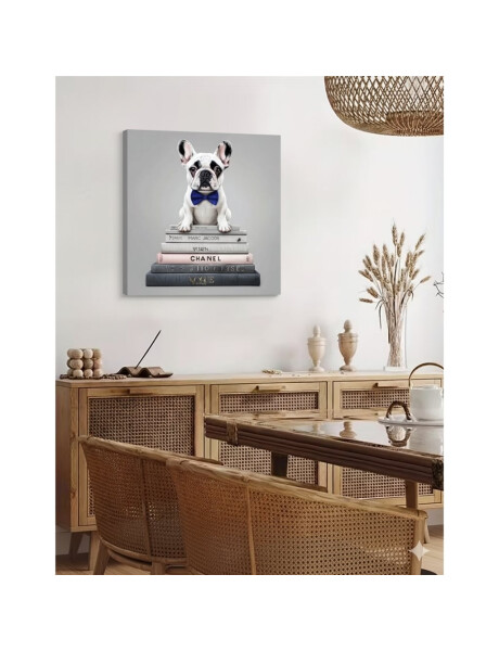 CUADRO CANVAS 40x40cm PERRO BULLDOG BLANCO 1 CUADRO CANVAS 40x40cm PERRO BULLDOG BLANCO 1