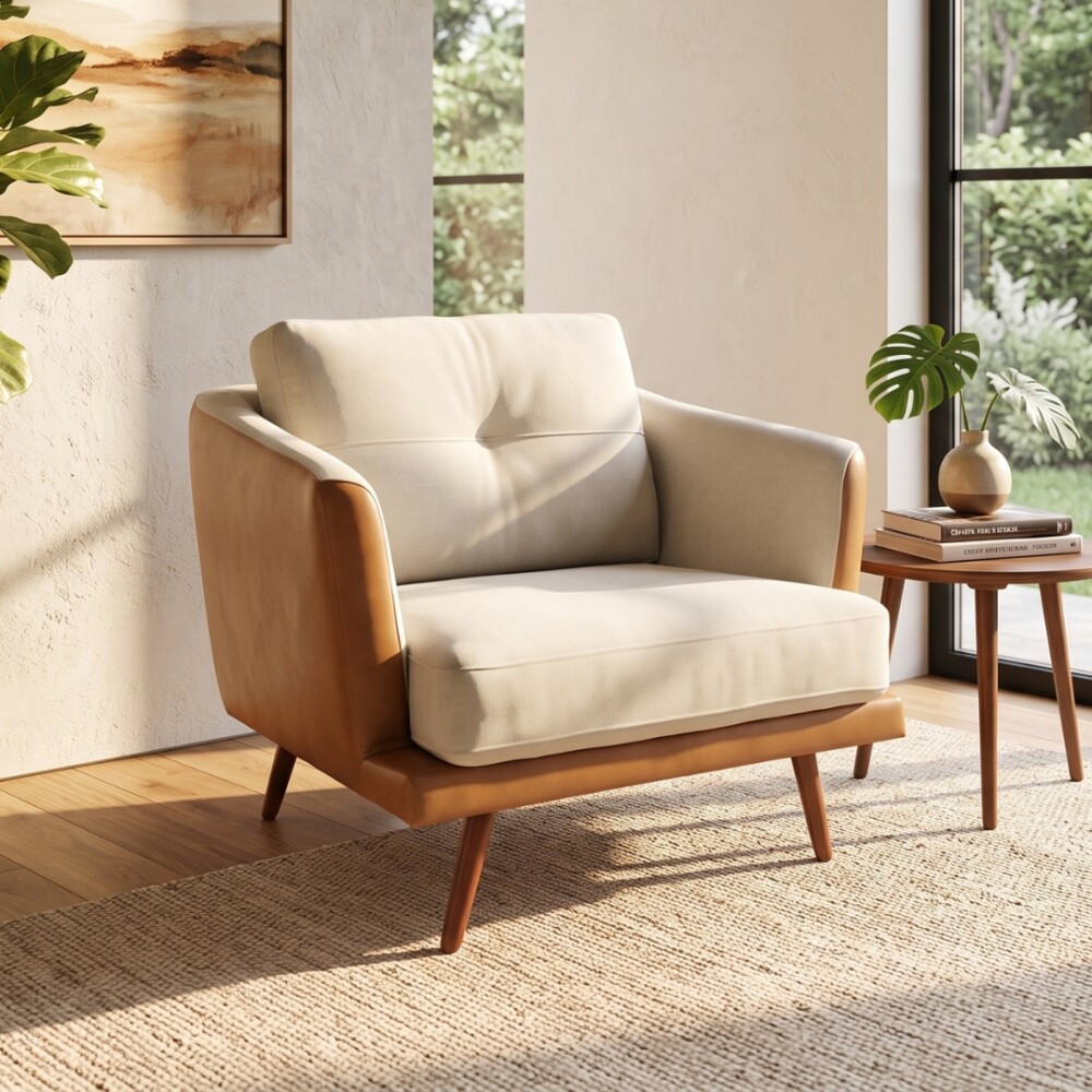 Butaca 1 Cuerpo - Triunfo Marron y beige