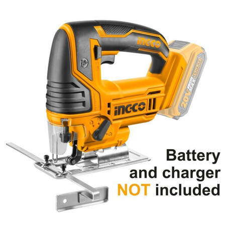 Sierra Caladora a Batería 20V + 5 Cuchillas Ingco CJSLI8501 Amarillo