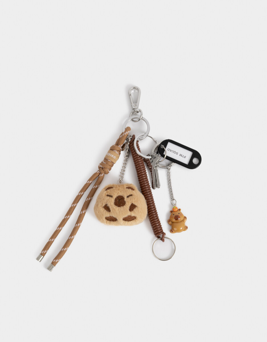 Llavero Y Charm Peluche Capibara 