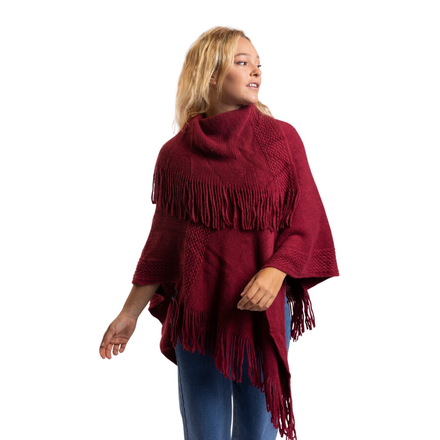 CHERRY PONCHO RED