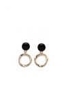 Caravanas Dot Dorado/Negro
