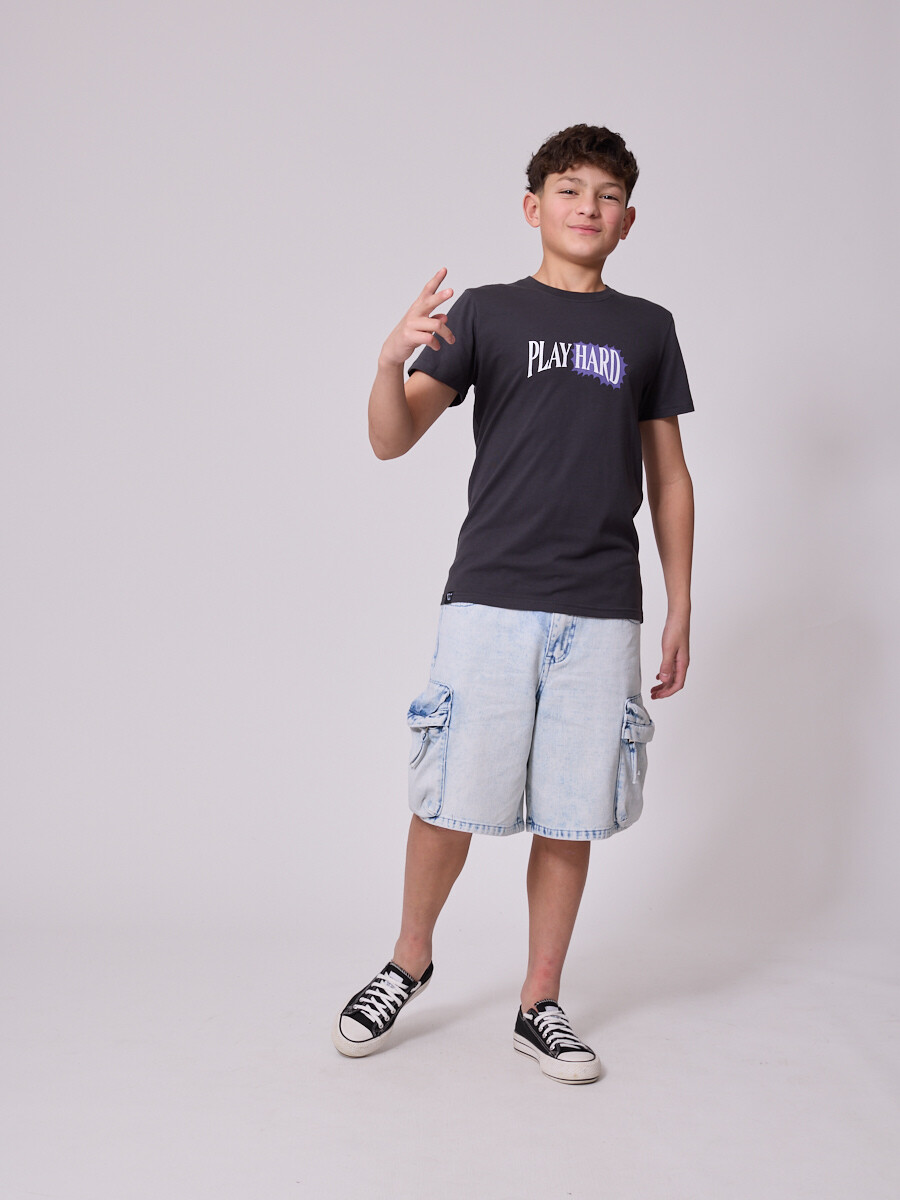 T-SHIRT DUBIR TEEN DIXIE Gris Oscuro