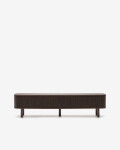 Mueble TV Mailen 2 puertas en chapa de fresno con acabado oscuro 200 x 50 cm