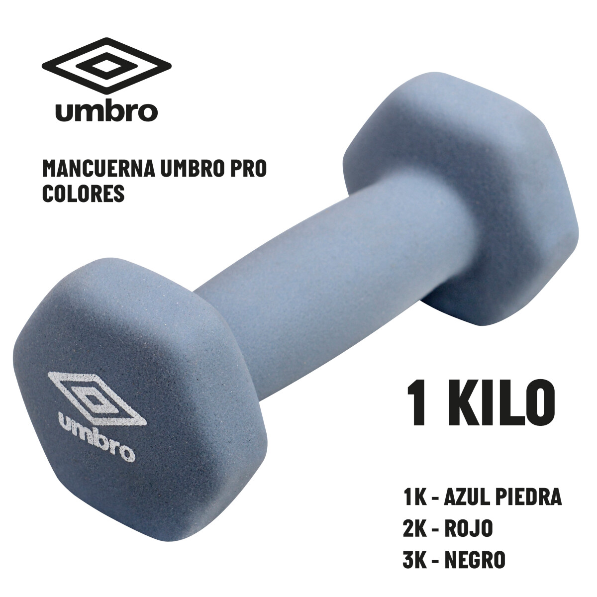 Mancuerna Umbro Dumbbell 1 kg - Azul Piedra 