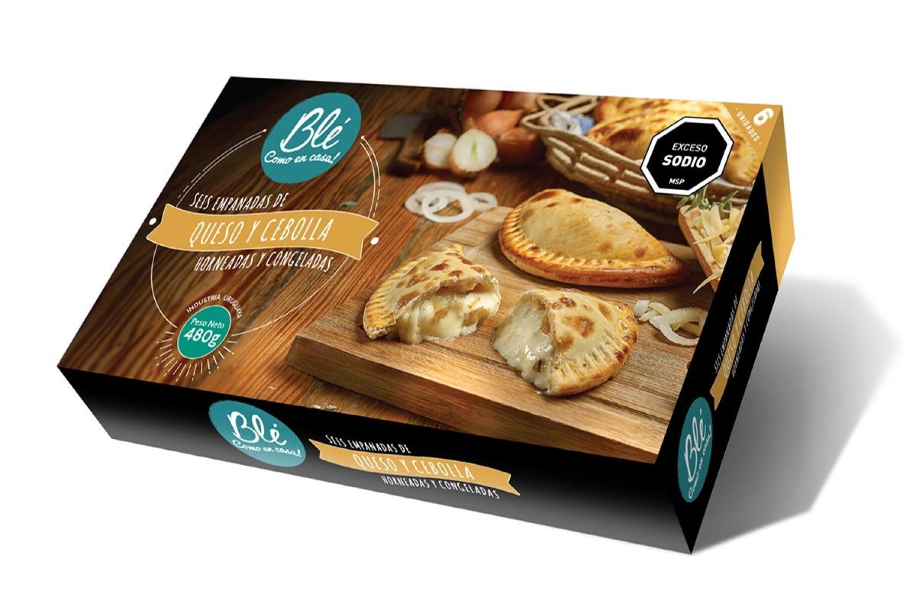 EMPANADAS BLE QUESO Y CEBOLLA X6 