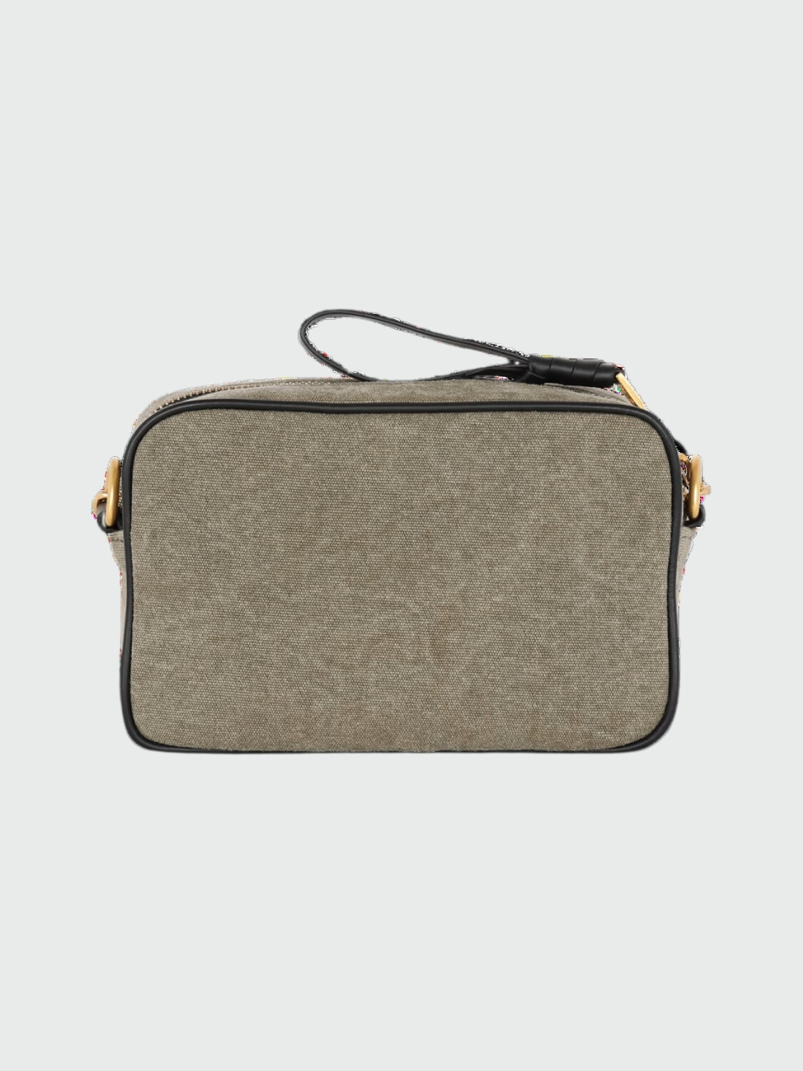 Balmain - Cartera bandolera confeccionado en lona y cuero B-Army Verde