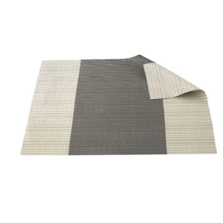 INDIVIDUAL PVC BEIGE FRANJA GRIS INDIVIDUAL PVC BEIGE FRANJA GRIS