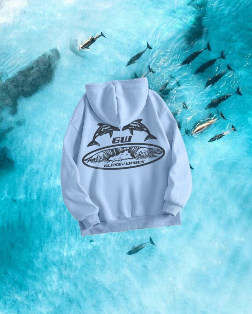 Hoodie Dolphin / Celeste 