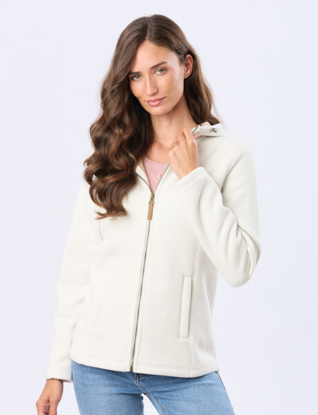 CAMPERA POLAR CON CAPUCHA Natural