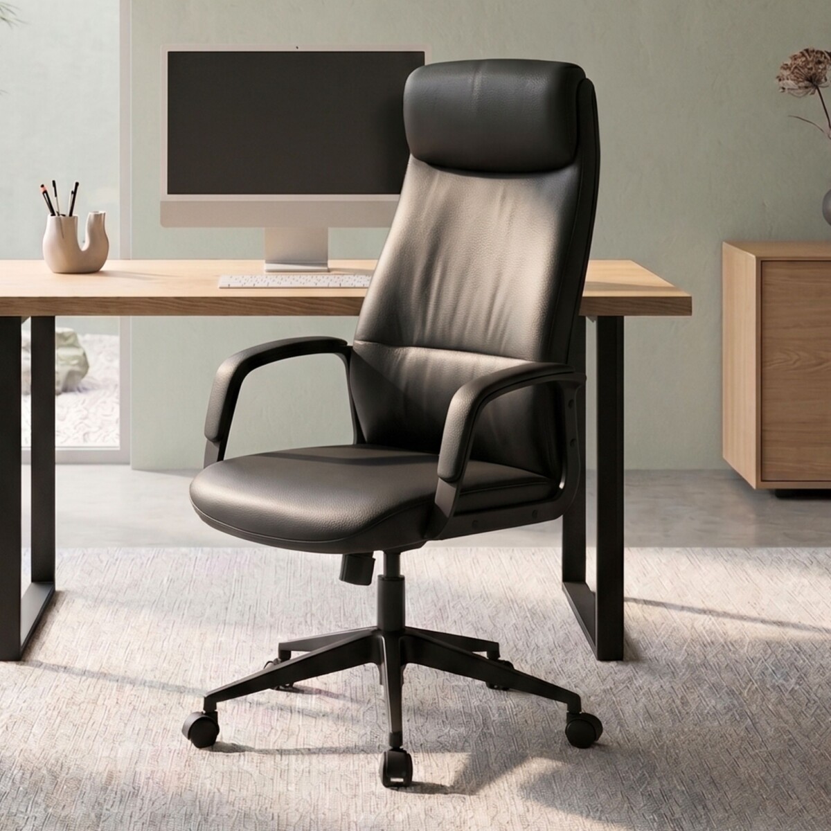 Silla de oficina Negra 2 Posiciones - Lumexa - Negro 