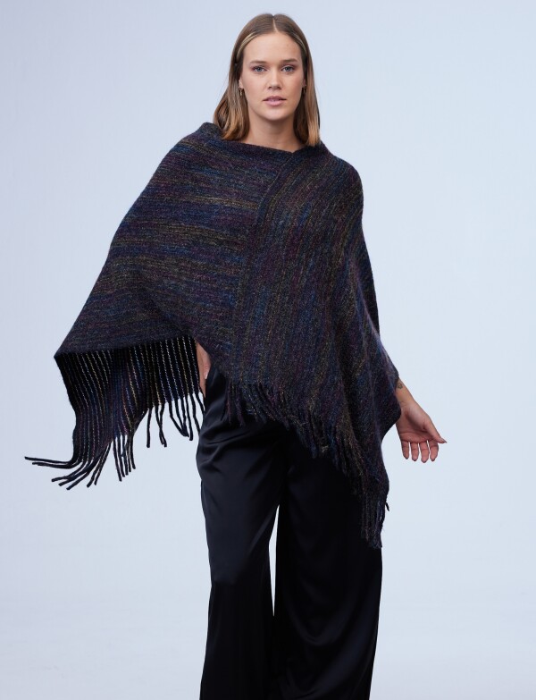 Poncho Brillo NEGRO/MULTI