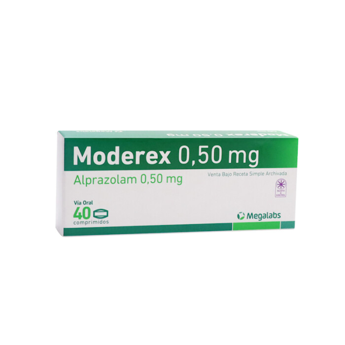 MODEREX 0.50 CJ X 40 COMPRIMIDOS única