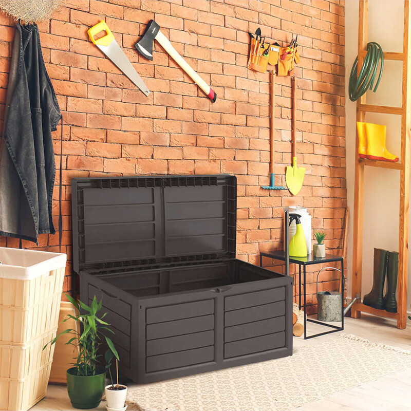 Baúl multifunción para exterior 320 lts NEGRO