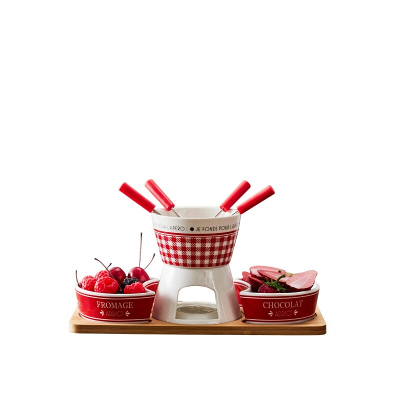 Kit de Fondue de porcelana Kit de Fondue de porcelana