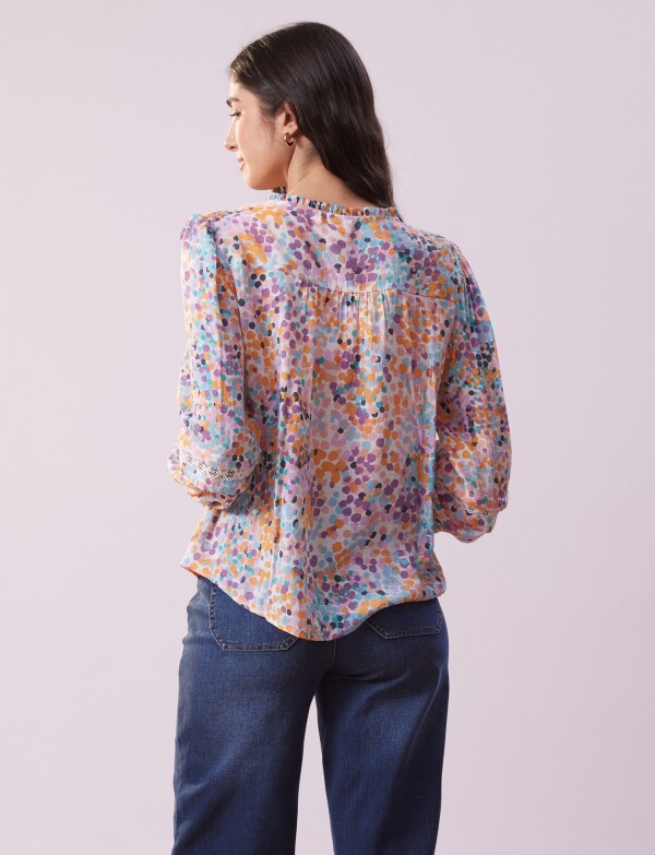 Blusa Printed MULTI/ANARANJADO