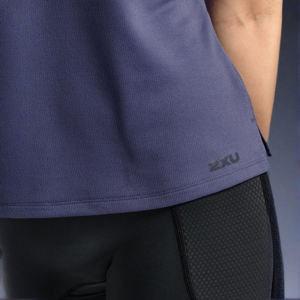 Polo Running Aero Mesh Tee Mujer Future Dusk/future Dusk Reflective