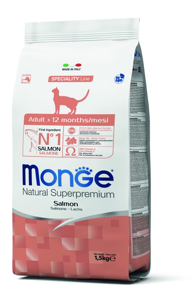 MONGE MONOPROTEÍNA ADULT WITH SALMON 1.5 KG 