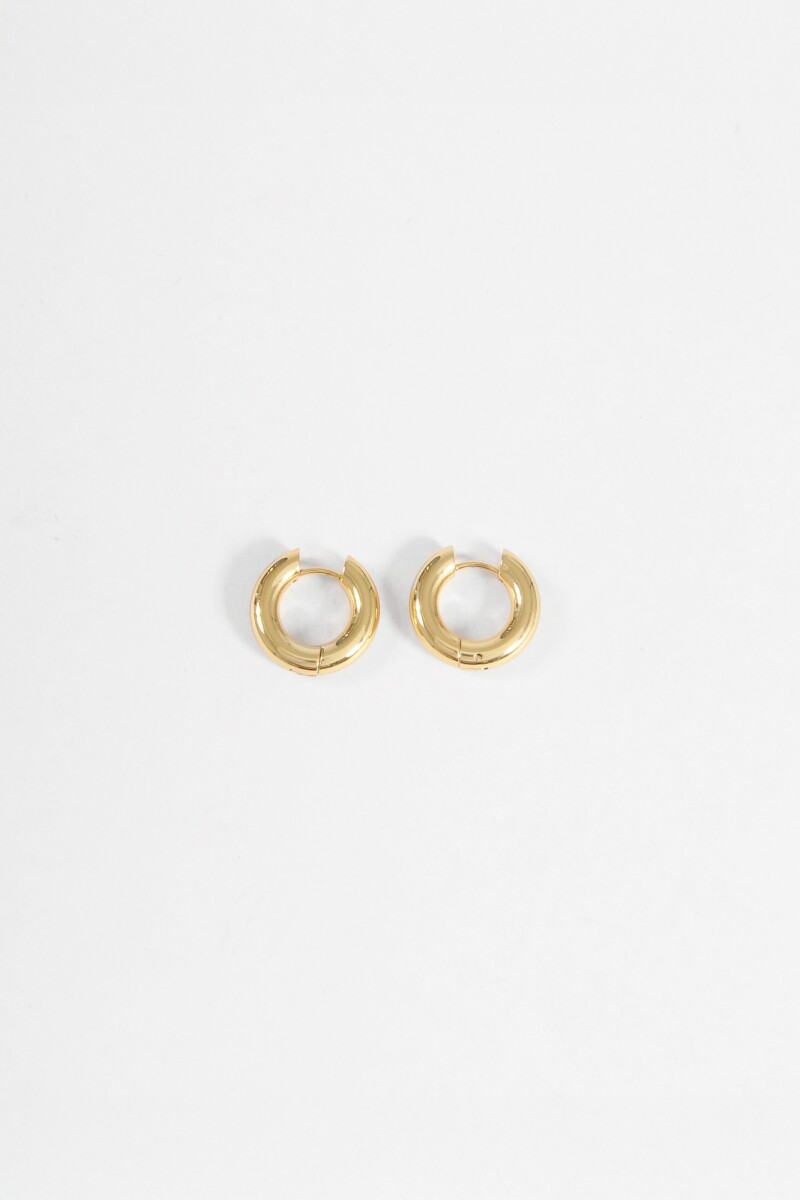 Aros acero grueso extra small - dorado 