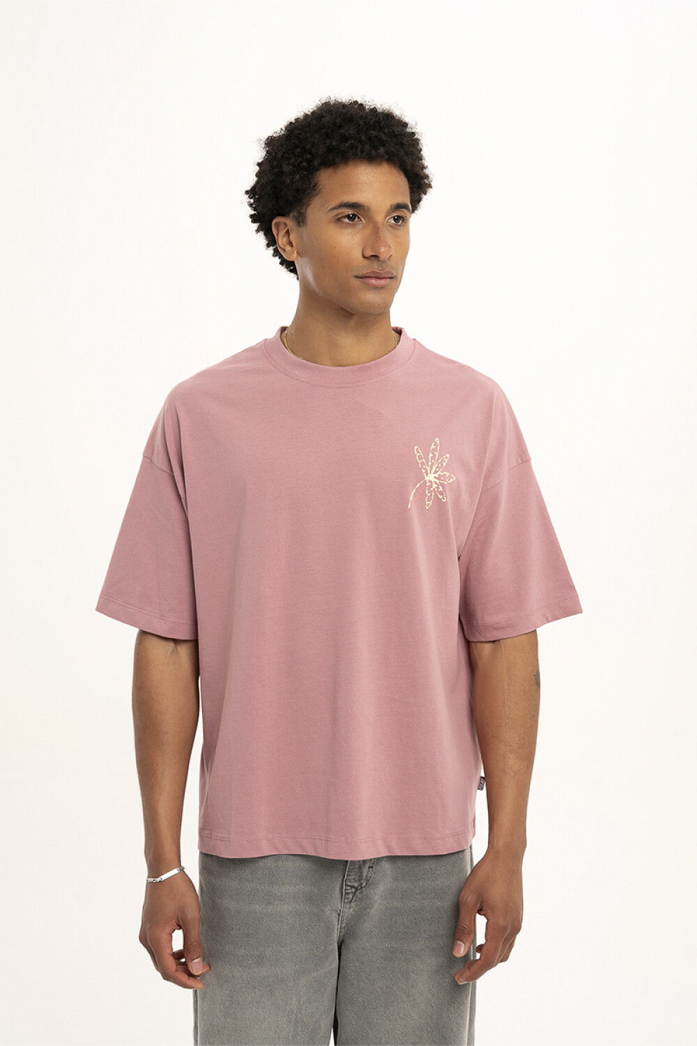 Remera Pulau Flowers Rosa