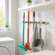 Soporte Escoba X 5 Clip Acero Inox Con Ganchos Casa Practica Sin Color