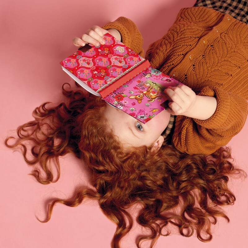 Diario íntimo con candado y lapicera mágica Rosa