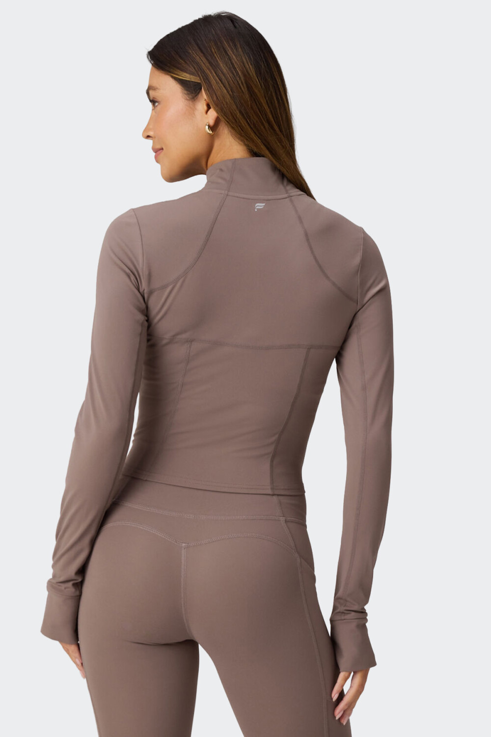 Campera Fabletics Perfect Storm Cropped Marrón