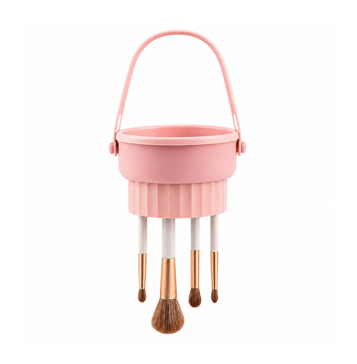 Organizador y Limpiador de Brochas - Rosado 