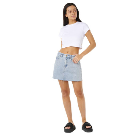 Pollera Rip Curl Tabby Denim Mini Skirt Azul