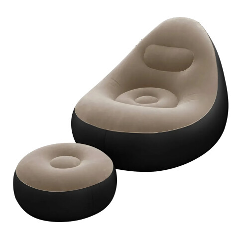 Sillon Inflable Con Apoyapies Sf12562 Hasta 100 Kg BEIGE
