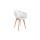 Silla de Comedor con Posabrazos Emporio Tiffany Web Wood BLANCO