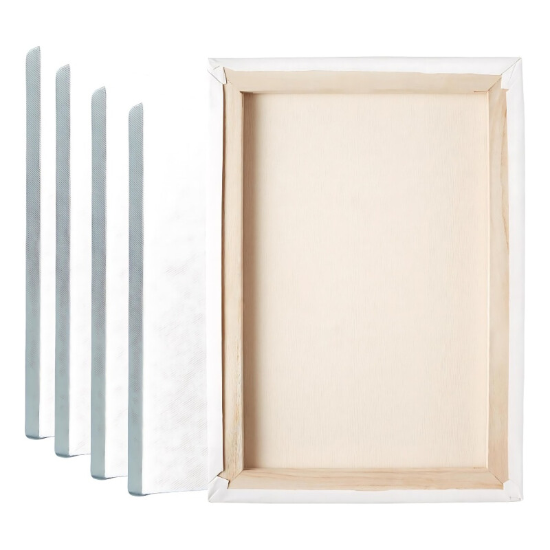 Pack X 5 Lienzo Bastidor 20x20cm Cuadro Pintura Oleo Blanco Blanco