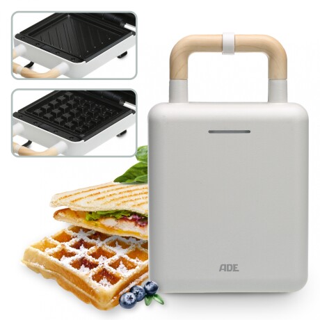 Waflera Sandwichera 2 en 1 Blanca ADE Waflera Sandwichera 2 en 1 Blanca ADE