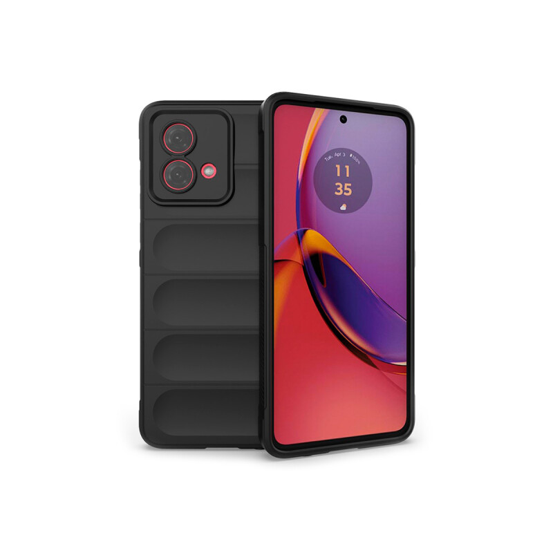 Protector para Motorola Moto G84 engomado con textura negro Protector Para Motorola Moto G84 Engomado Con Textura Negro