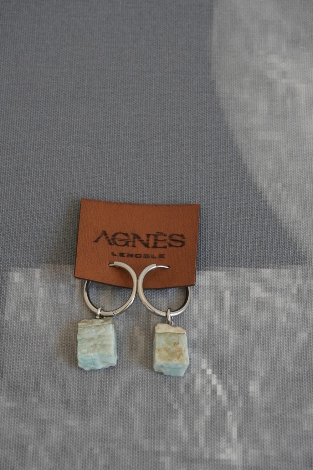 Aros Piedrita Verde Agua