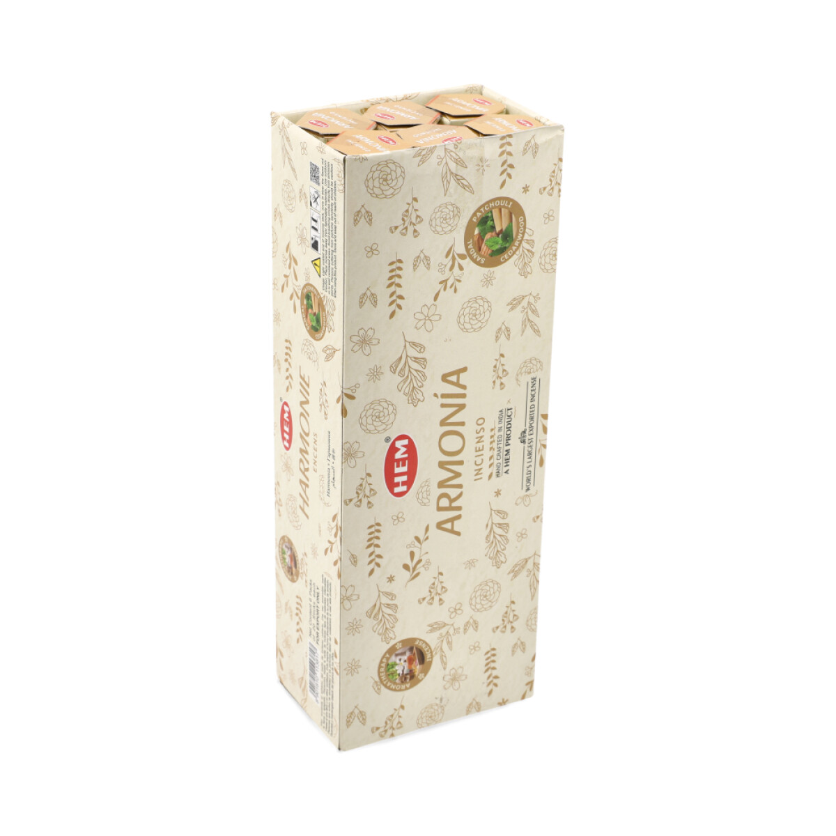 INCIENSO HEM CAJA HEXAGONAL X6 - Aromaterapia Armonía 