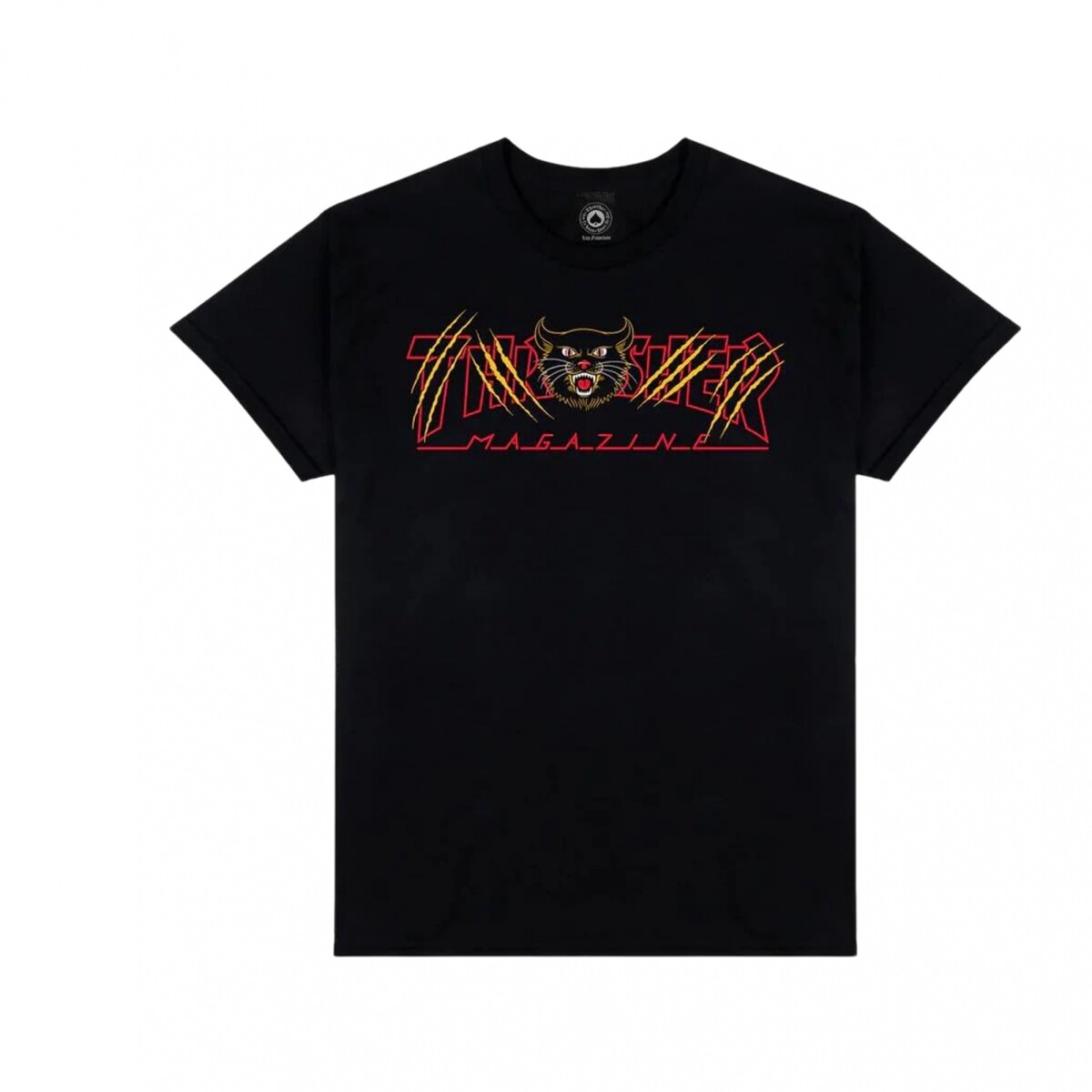 Remera Thrasher Gato - Black 